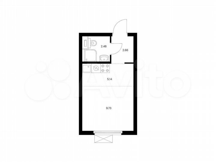 Квартира-студия, 20 м², 13/20 эт.