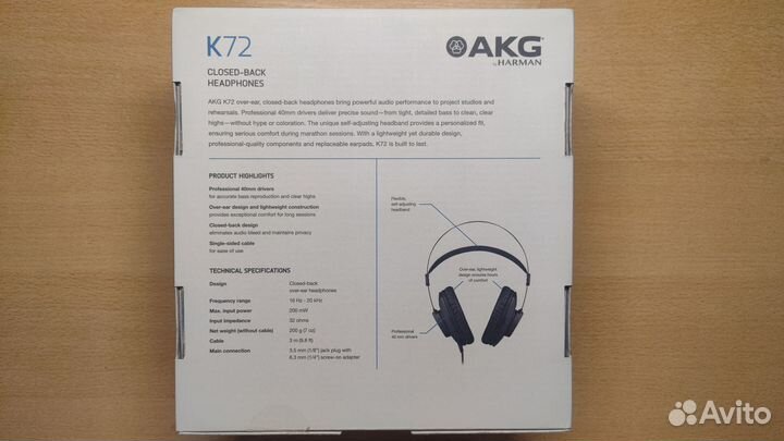 Наушники AKG K72