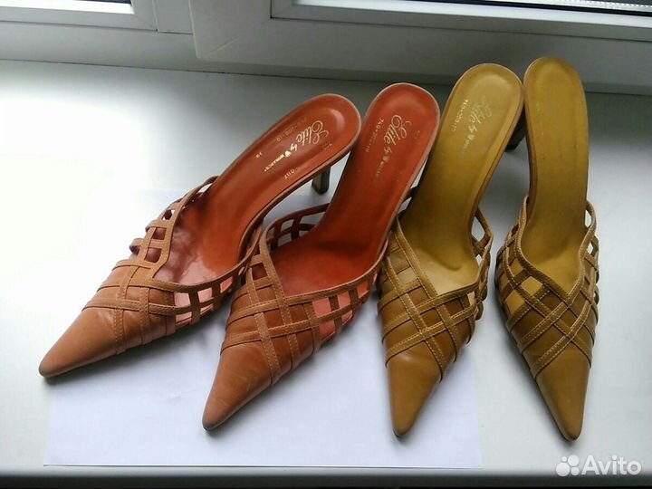 Босоножки Шлепки 38-39 лёгкие кожа