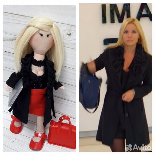 Портретная,интерьерная текстильная кукла