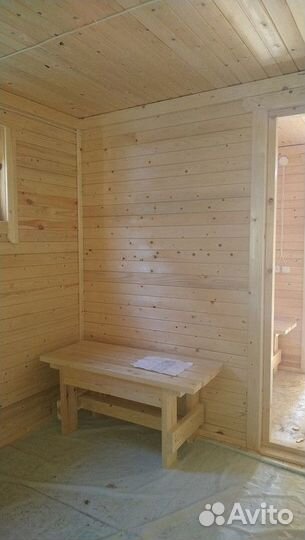 Баня 5х2,4 каркас С крыльцом