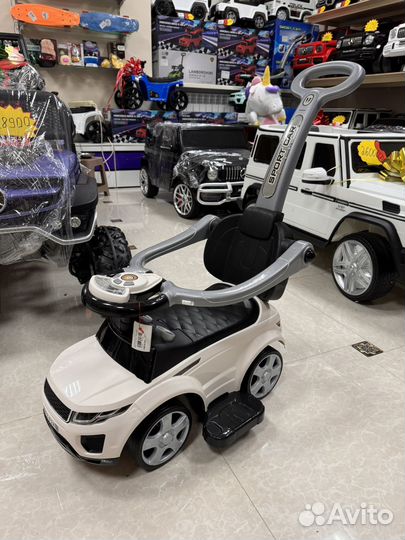 Машинка-каталка толокар резиновые колеса