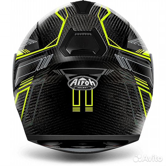 Шлем интеграл St 701 черно-желтый карбон