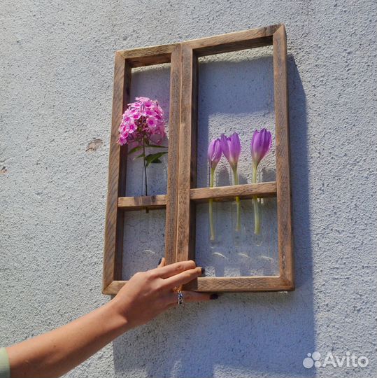 Рамка с пробирками для живых цветов