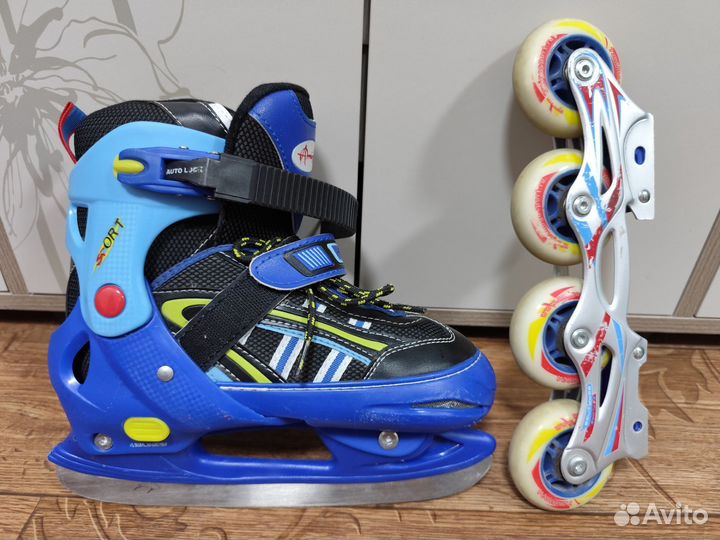 Коньки ролики 2 в 1 р. 36 - 39