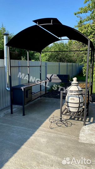 Мангал с крышей