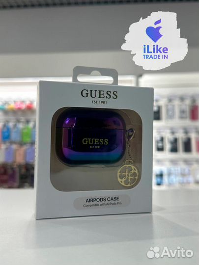 Чехол Guess AirPods pro Charm lridescent Black