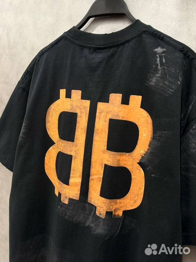 Футболка Balenciaga bitcoin оверсайз