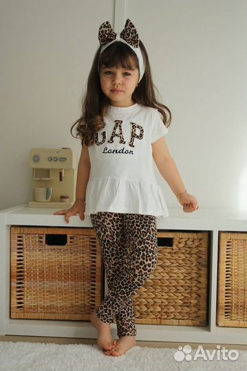 Костюм GAP на девочку леопард с повязкой на голову