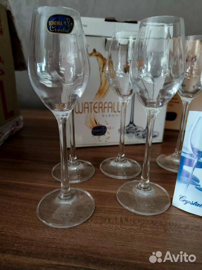 Бокалы Bohemia Crystal Waterfall