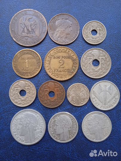 Монеты Франции с колониями
