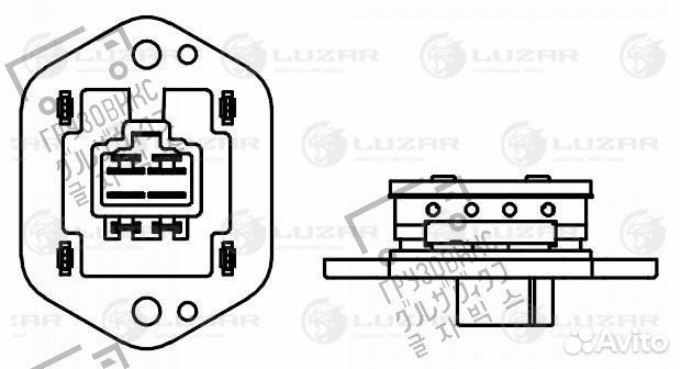 Резистор вентилятора отопителя, Luzar (Россия) LFR