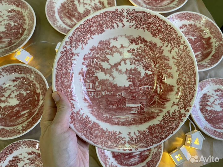 Тарелки Английская почта под винтаж новые