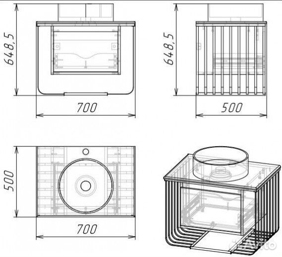 Мебель для ванной Grossman Винтаж 70 веллингтон/черный GR-4040BW