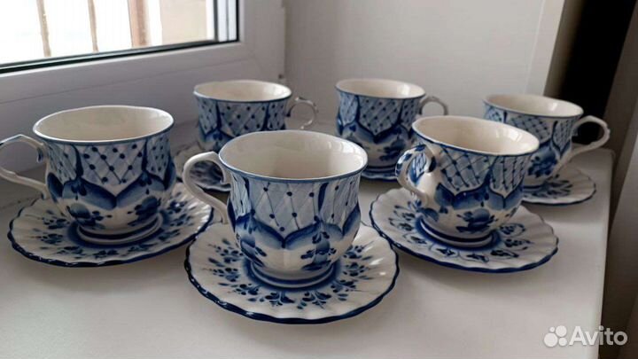 Набор чайный Гжель