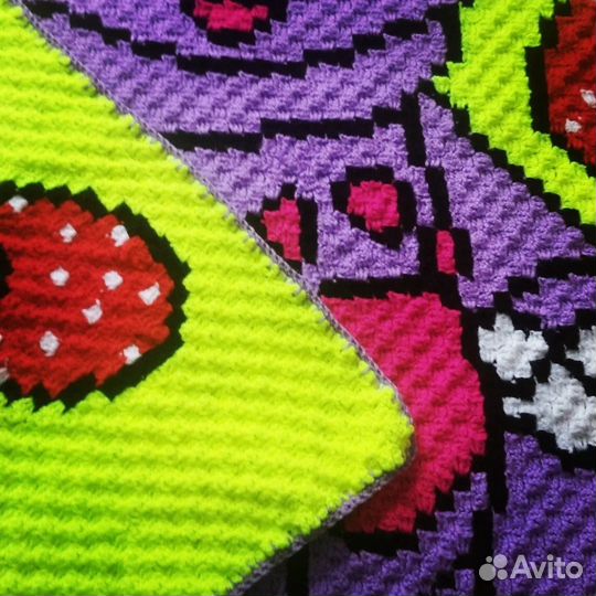 Плед детский вязаный