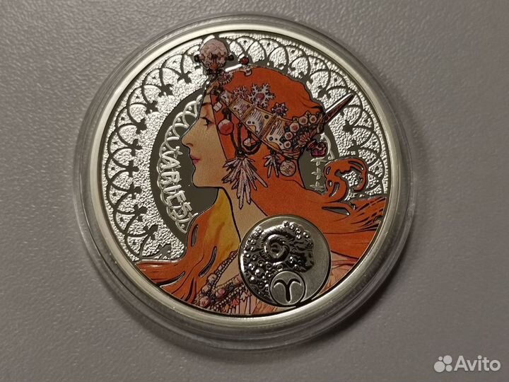 1 доллар 2010-2011 Ниуэ- Зодиак Альфонса Мухи