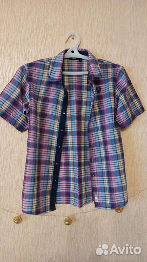 Рубашка на мальчика мехх б/у рост до 158