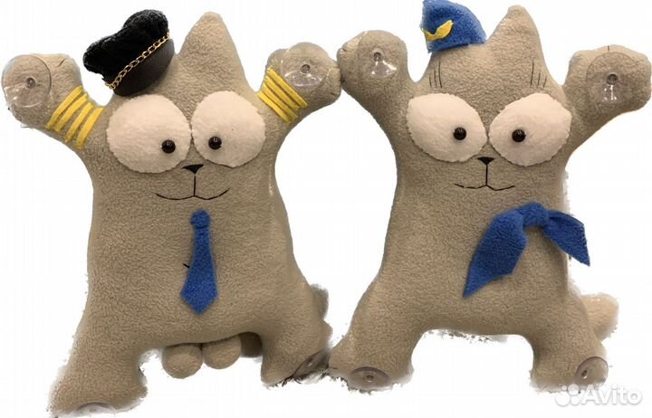 Авто Кот, игрушка с присосками для крепления на ст