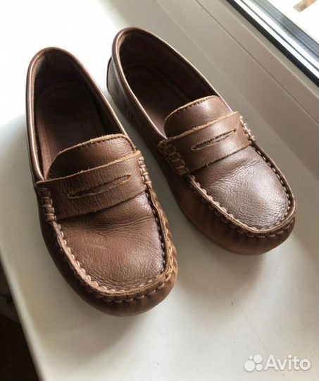 Мокасины zara кожа на мальчика 31 размер