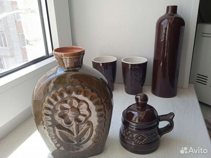 Посуда гжель и керамика, горшки д/духовки, супница