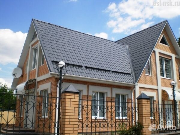 Металлочерепица цвет RAL 7024 графитовый серый