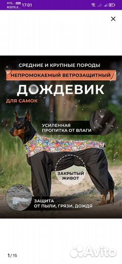 Дождевик для собаки