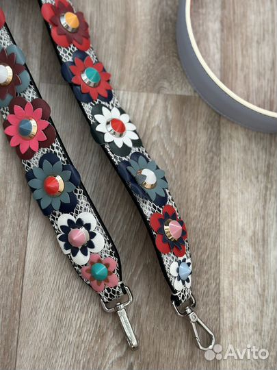 Плечевой ремень Fendi на любую сумку. 3 разных