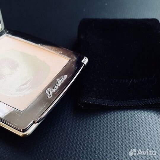 Золотой футляр Guerlain пудра б/у