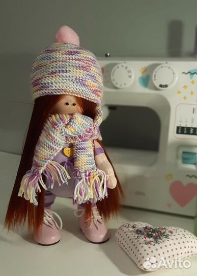 Кукла интерьерная, текстильная, ручной работы