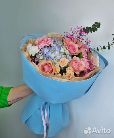 Букет цветов круглый