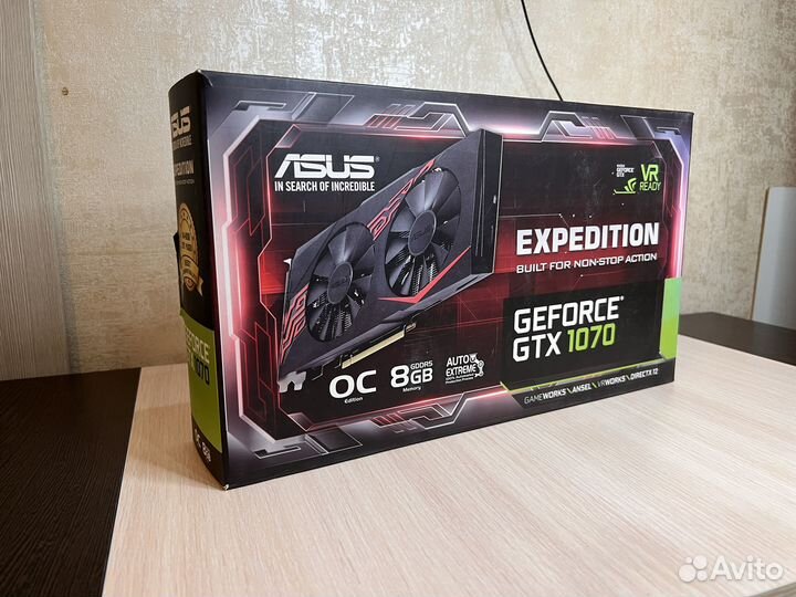 Видеокарта Asus Expedition Geforce 1070 8GB