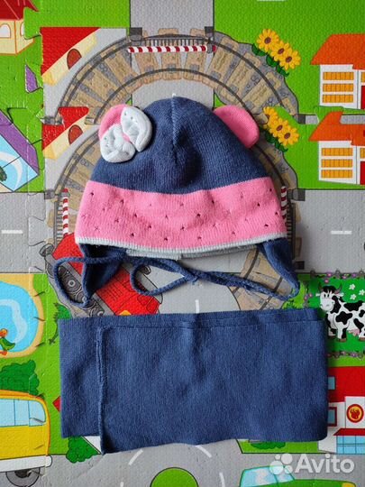 Комплекты (шапка+шарф/снуд) для девочки