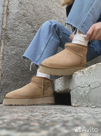 UGG Mini Platform Beige женские (Арт.4333)