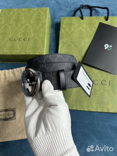 Ремень Gucci monogram supreme belt оригинал