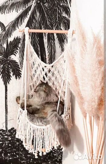 Гамак лежанка для кошки собаки макраме