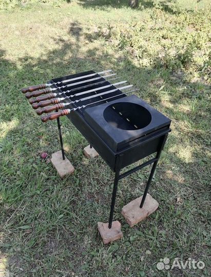 Мангал с печкой под казан