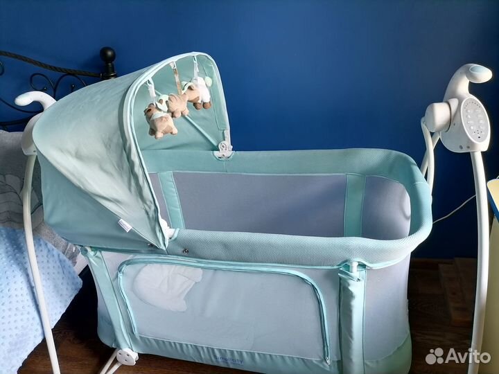 Колыбель-манеж Simplicity 4030 Auto Голубой