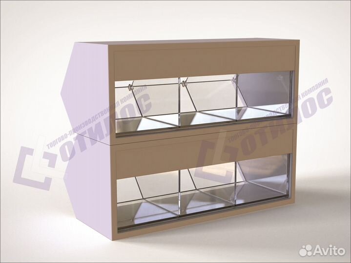 Витрина для конфет/сухофруктов 600х250х300 мм