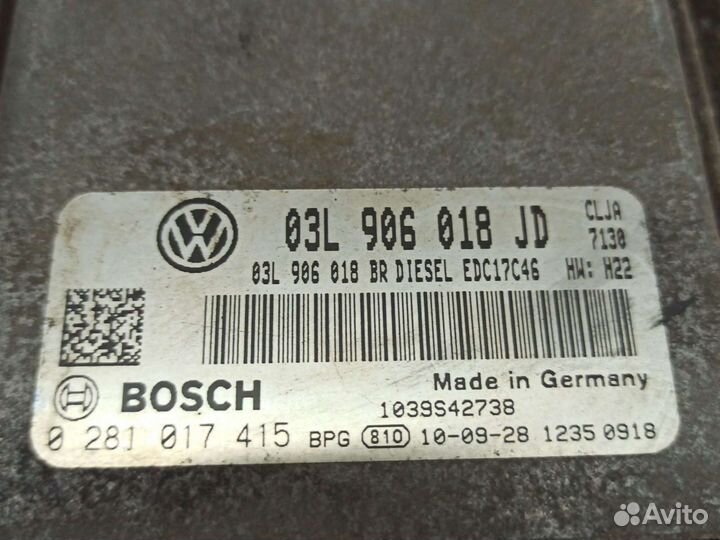 Эбу Skoda superb 2.0 TDI clja 03L 906 018 JD