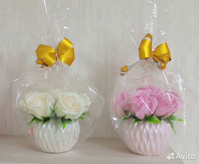 Букет из мыльных роз