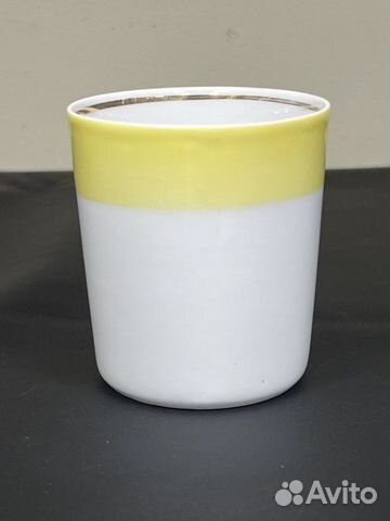 Стакан с жёлтым отводом 8 см Пролетарий
