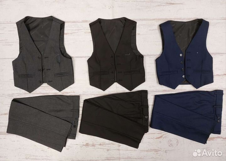 Костюм школьный брюки+жилет р.110-176