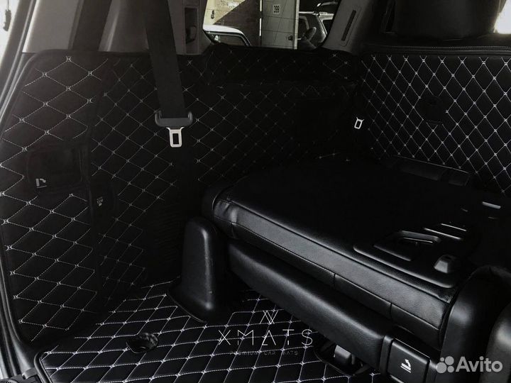 3D Коврики из экокожи в багажник для TLC 200