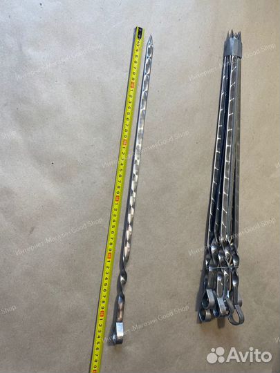 Шампур 400х12х3 мм. кольцо узор