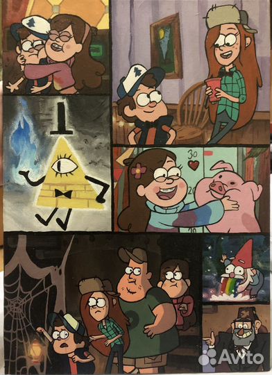 Кртина Гравити Фолз, акрил, 25Х35