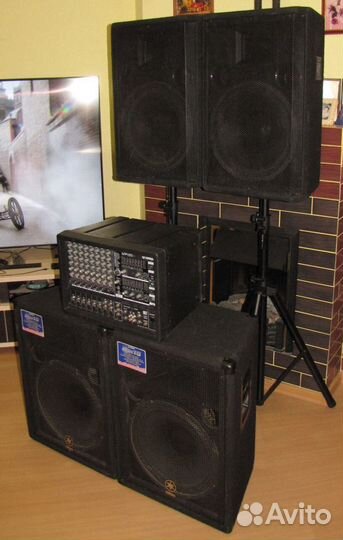 Колонки RX+Yamaha 1800W 4ш D15