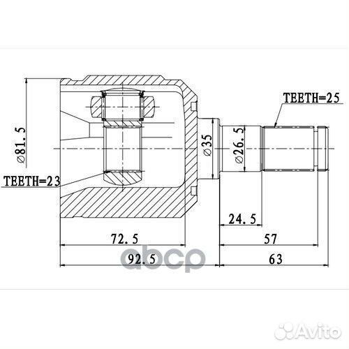 ШРУС внутренний перед прав Z87737R Zikmar