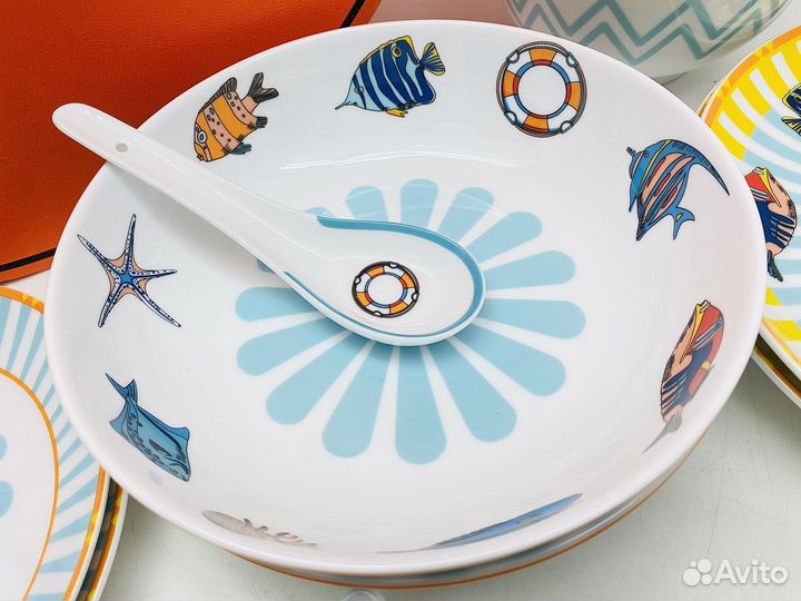 Детский набор посуды Hermes Circus Aqua на 2 пер