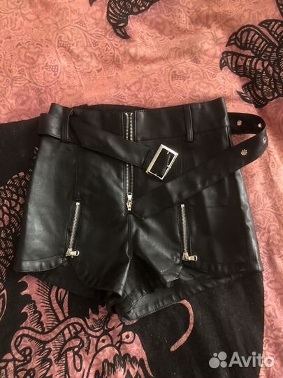 Шорты кож. зам